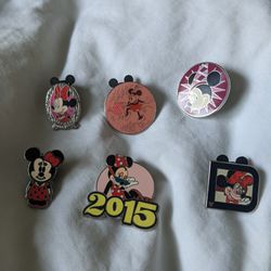 Disney Lanyards Lot Of 2 And Disney Pins Lot Of 6 for Sale in