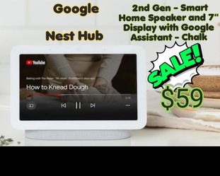 Google
Nest Hub 2nd Gen - Smart Home Speaker and 7 in. Display with Google Assistant - Chalk