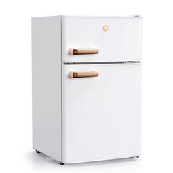 JOY Kitchen 3.1-cu ft Mini Fridge with Freezer ( White ) ENERGY STAR