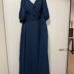 Navy Blue Formal Bridesmaids Dress