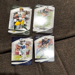 Football Cards Raiders Bowers ,packers Love,cowboys Lamb ,broncos Nix