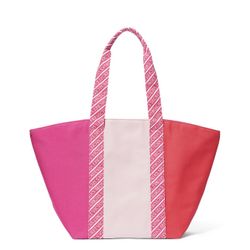 NWT Victoria’s Secret Pink Colorblock Zipper Beach Tote. 