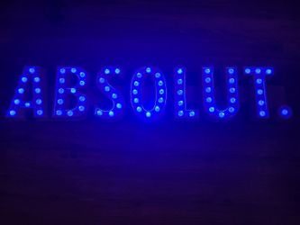 Absolut Wooden LED Sign