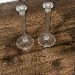Tiffany & Co. Crystal Candlesticks — Set of 2