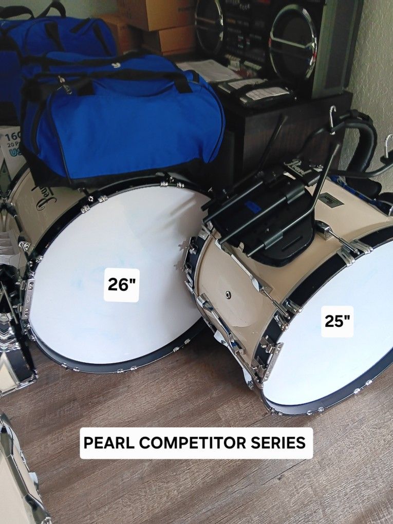 26" & 25" Pearl Competitor Series Drums