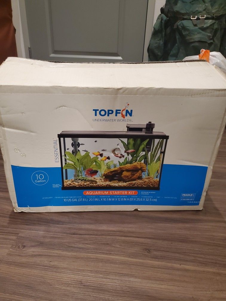 Top Fin 10 Gal Starter Kit Aquarium