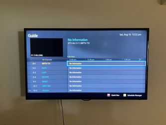 48” Samsung Smart TV with adjustable wall mount