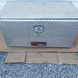 Tool Box Under Bed Aluminum Diamond Plate Crescent Job Box OEM 36" X  20" X 18" Like New. 