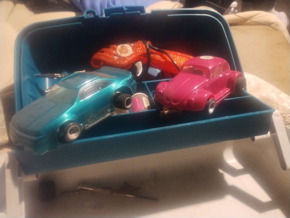 Vintage Slot cars W/ Controller & Box Stuff