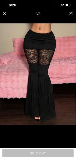 EgrlEra Women's Pastal Lace Patchwork Retro Girlisim Street Style Pants Golf Autumn