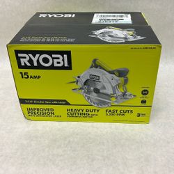 Ryobi 15 amp 7 1/4 inch saw with laser new inbox model CSB144LZK