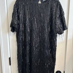 Woman’s Zara black sequins dress. Size small.
