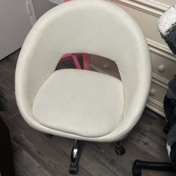 White Rolling Chair 