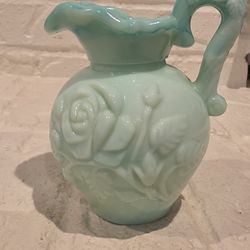 Vintage Blue Avon Milk Vase