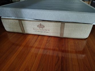 Queen mattress and low profile box spring.