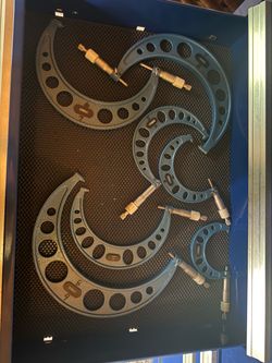 Outside inch micrometer set