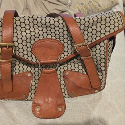 Miabossi Diaper/Toddler Bag Made In Italy (Tangerine Leather Accents)