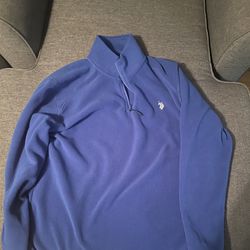 USS POLO BLUE QUARTER ZIP