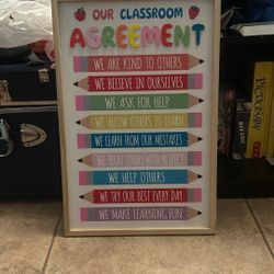 Brand New Wooden Classroom Sign