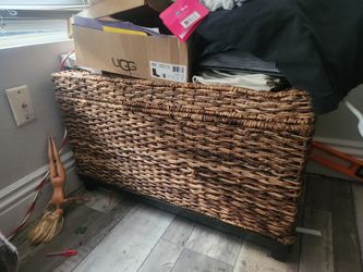 Wooden Storage Bin .
