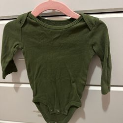 Carters Olive Baby Bodysuit (Size 6m) 