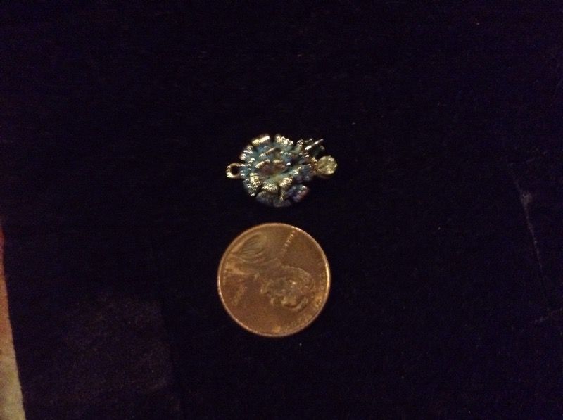 14k gold turquoise 1/4k diamond turtle charm