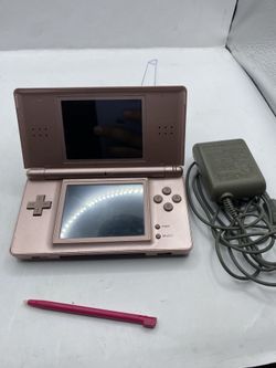 Nintendo DS Lite USG-001 Handheld Console Metallic Rose / Pink supports GBA