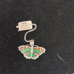 Green and red butterfly