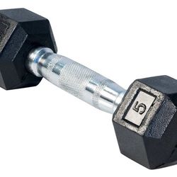 Rubber Hex Dumbbell 5lb Set