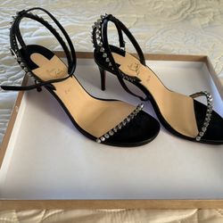 Christian Louboutin Heels, Red & Black, Size 6