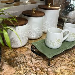 Princess House Set De 3 Canisters  1 Taza De Regalo 