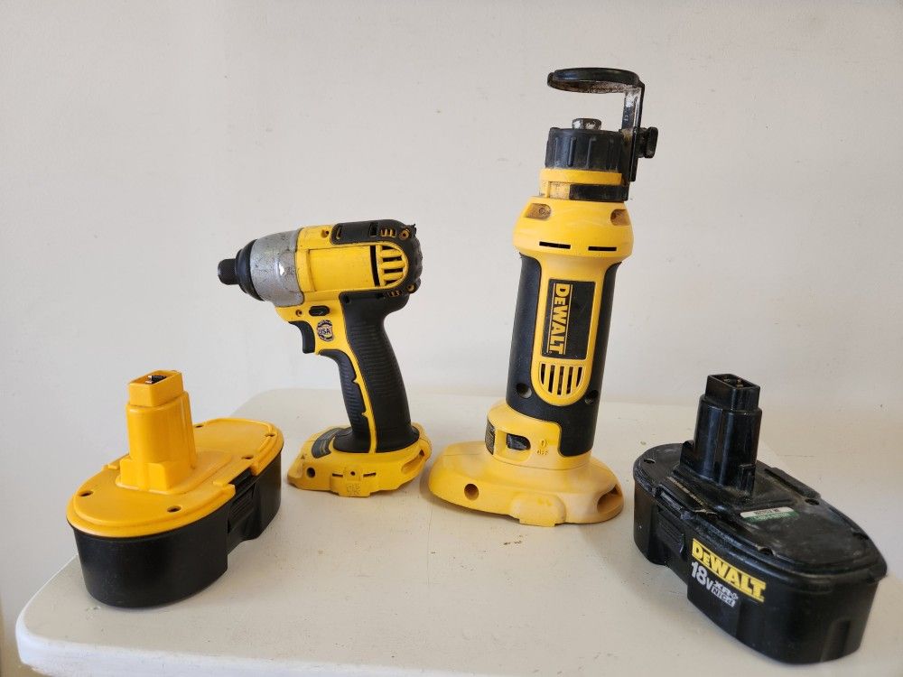 Dewalt 18v Impact Driver and Rotary Tool, 2 Batteries