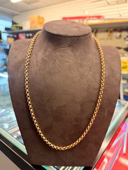 10KT Solid Circle Link Chain 46834-1