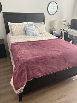 Complete Queen Bedroom Set – Bed Frame, Nectar Mattress, & 2 Nightstands