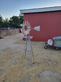 Vintage windmill in good working condition.