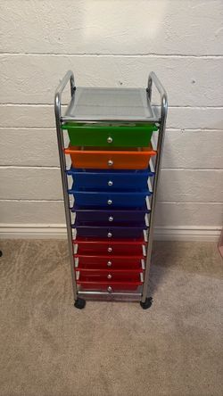 10 drawer rolling cart