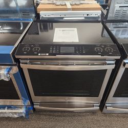 Profile 30 in. 4 Burner Element Smart Slide-In Induction Range in Fingerprint Resistant Stainless w/ Convection Air Fry