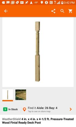 Deck post treated wood