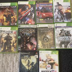 Xbox 360 Games Lot Call Of Duty Gears Of War Video Games
