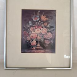 Framed Floral Art Print 
