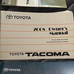 2008 Toyota Tacoma Owners manual