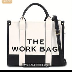 White & Black Large Handbag 