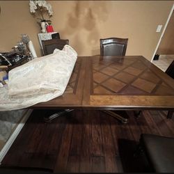 Dining Table Set With 6 Chairs 80x47