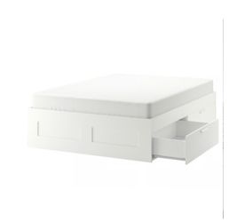 Queen bed frame with 4 drawers