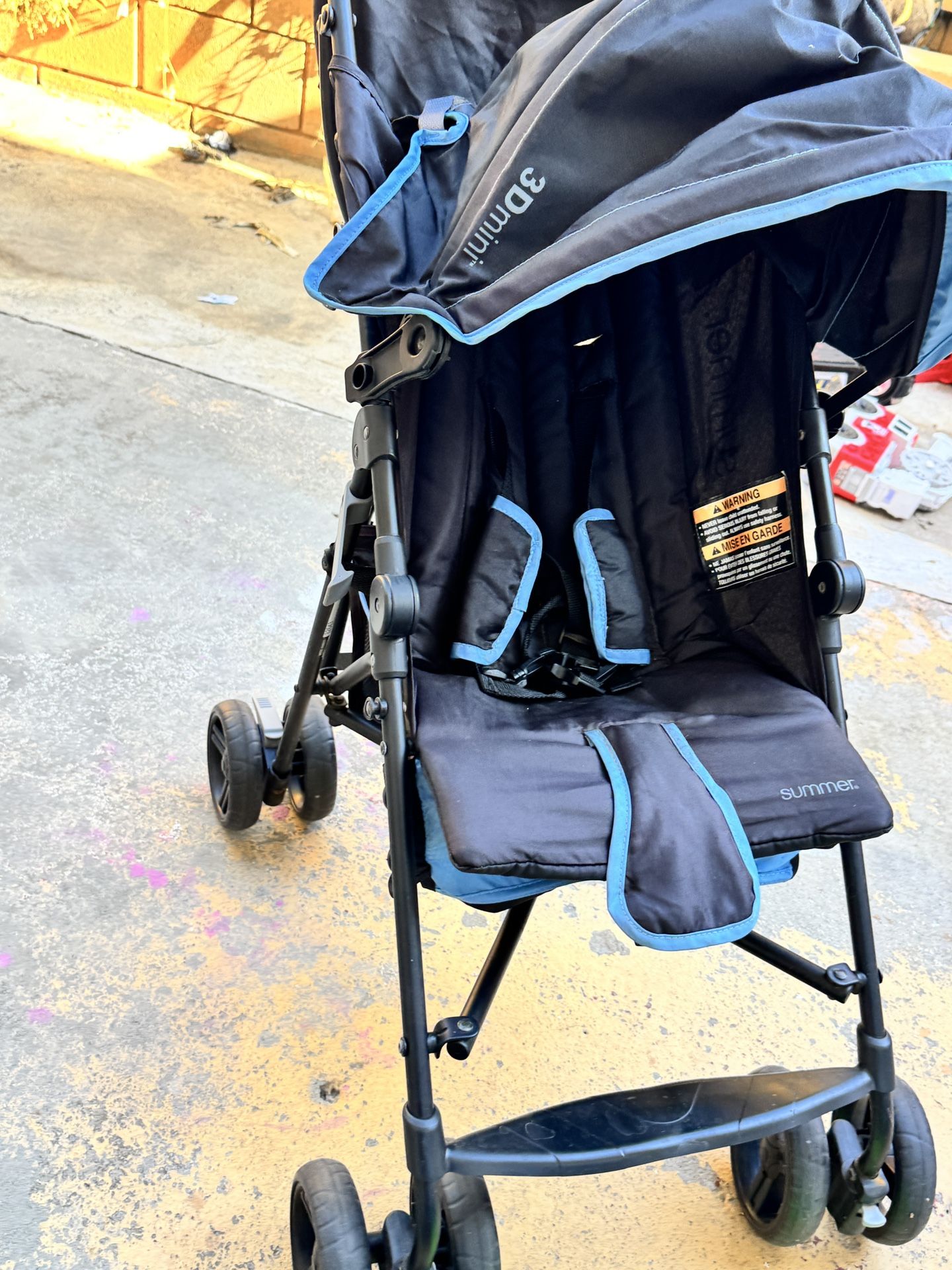 Stroller 3 D Mini Black And Blue