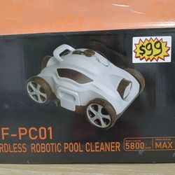 MEANFUN HDPEAK MF-PC01 Cordless Robotic Pool Cleaner. 
5800 mAh capacity.