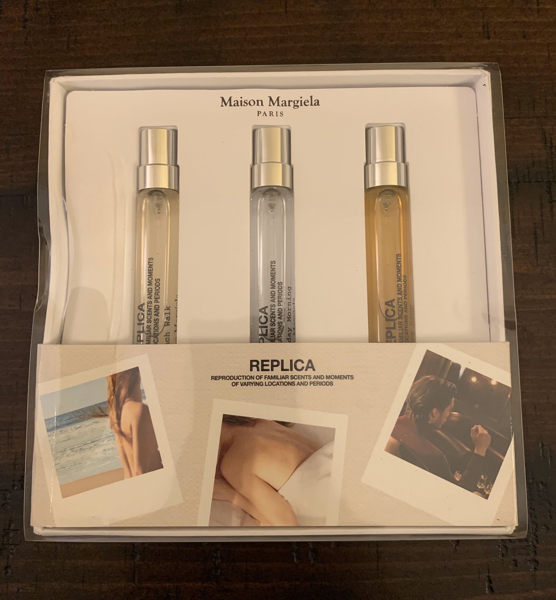 MAISON MARGIELA PARIS REPLICA SET 3 pcs. Reproduction of Familiar scents and moments of varying locations and periods .