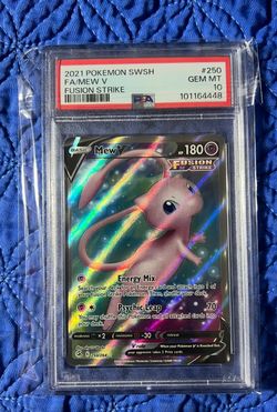 Gem Mint PSA 10 Mew V (Full Art) 250/264 SWSH08: Fusion Strike Holo