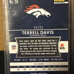 Terrell Davis 2015 Prizm 20/25