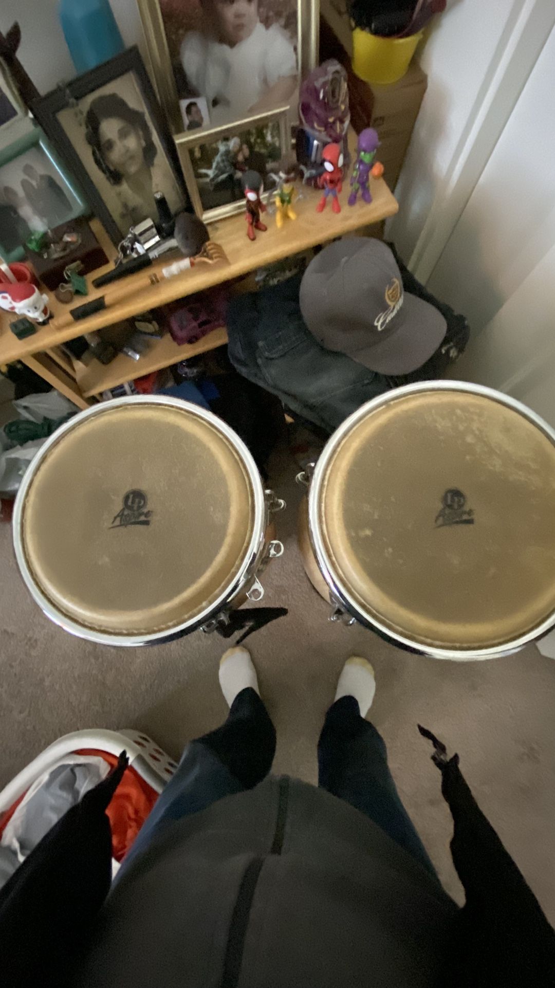 Congas the Quinto and the conga they’re 10 and 11 inch. I’ll take 150.